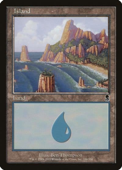 Island 336 Odyssey Magic card