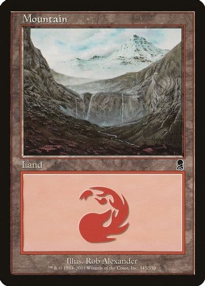 Mountain 345 Odyssey Magic card