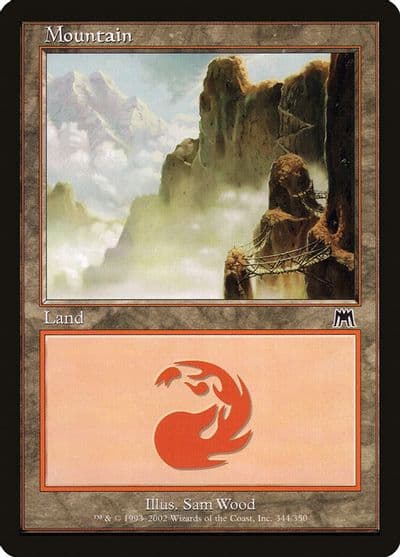 Mountain 344 Onslaught Magic card