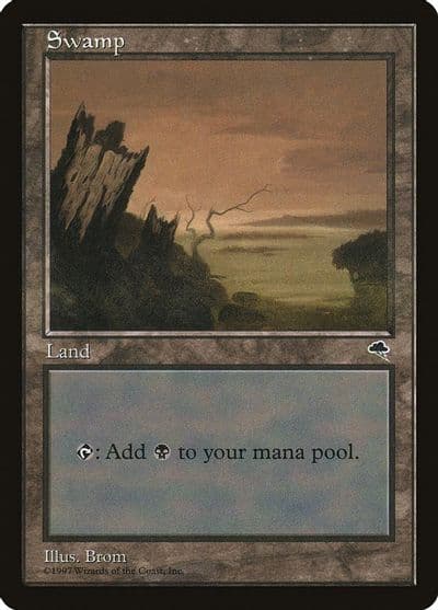 Swamp Vertical Log Tempest Magic card