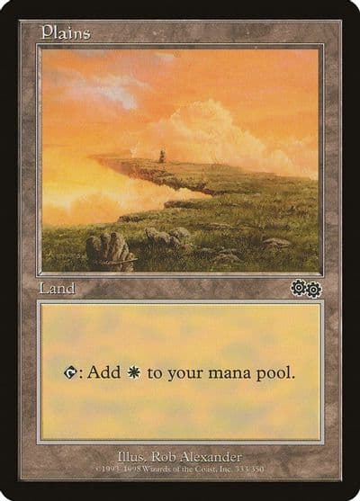 Plains 333 Urza's Saga Magic card