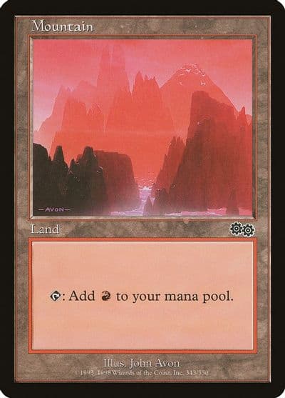 Mountain 343 Urza's Saga Magic card