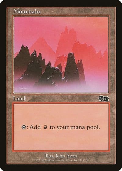 Mountain 345 Urza's Saga Magic card