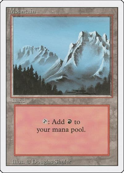 Mountain B Revised Edition Magic card