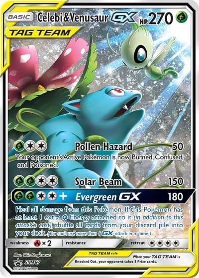 Celebi & Venusaur GX - SM167 SM Promos Pokemon card