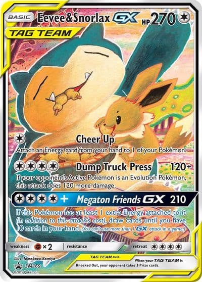 Eevee & Snorlax GX - SM169 SM Promos Pokemon card