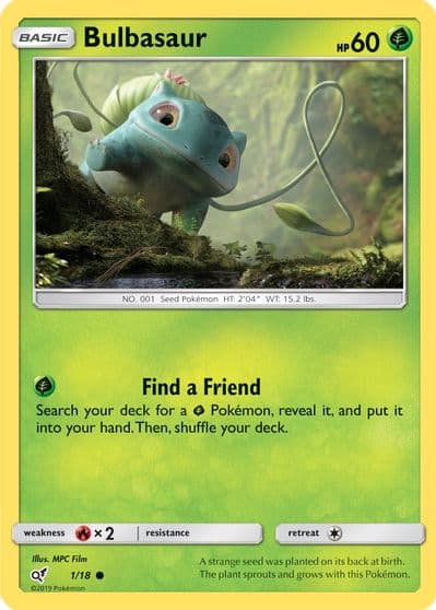 Bulbasaur (Holo Common) Detective Pikachu Pokemon card