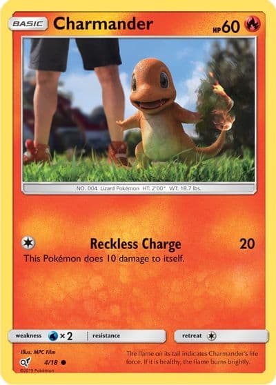 Charmander (Holo Common) Detective Pikachu Pokemon card