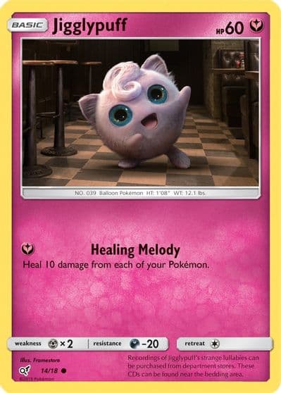 Jigglypuff (Holo Common) Detective Pikachu Pokemon card