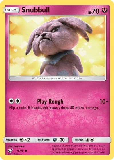 Snubbull (Holo Common) Detective Pikachu Pokemon card