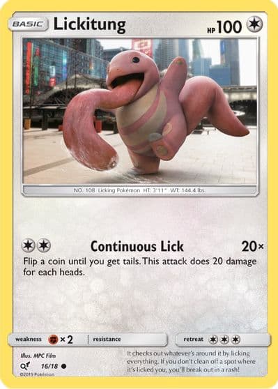 Lickitung (Holo Common) Detective Pikachu Pokemon card