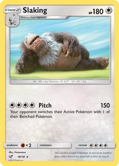 Slaking Detective Pikachu Pokemon card