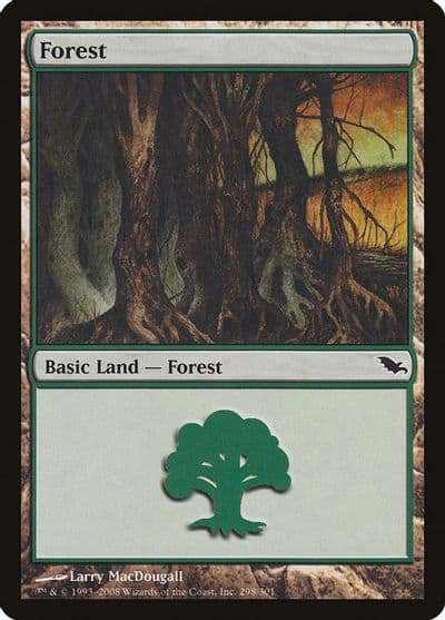 Forest 298 Shadowmoor Magic card