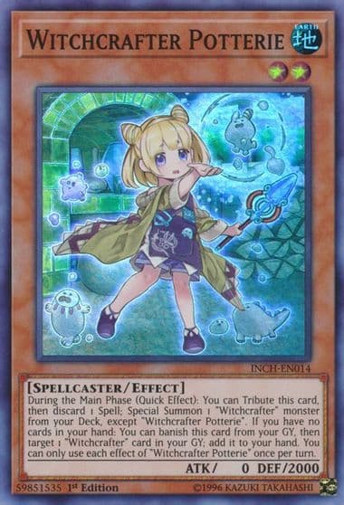 Witchcrafter Potterie The Infinity Chasers Yu-Gi-Oh! card