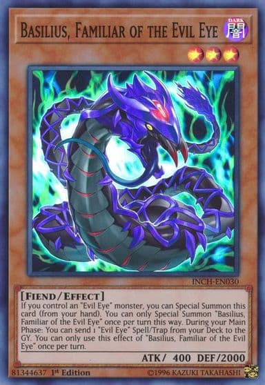 Basilius Familiar of the Evil Eye The Infinity Chasers Yu-Gi-Oh! card