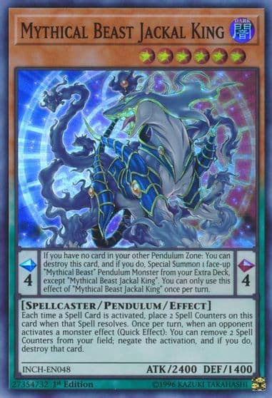 Mythical Beast Jackal King The Infinity Chasers Yu-Gi-Oh! card