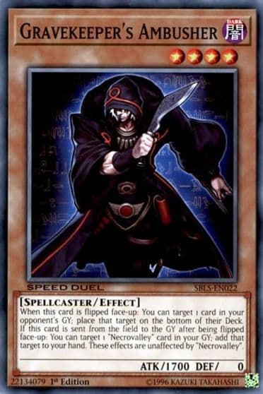 Gravekeepers Ambusher Speed Duel: Arena of Lost Souls Yu-Gi-Oh! card