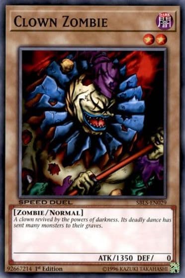 Clown Zombie Speed Duel: Arena of Lost Souls Yu-Gi-Oh! card