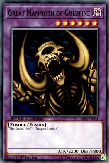 Great Mammoth of Goldfine Speed Duel: Arena of Lost Souls Yu-Gi-Oh! card