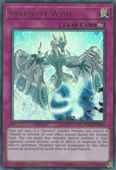 Stardust Wish Duel Power Yu-Gi-Oh! card