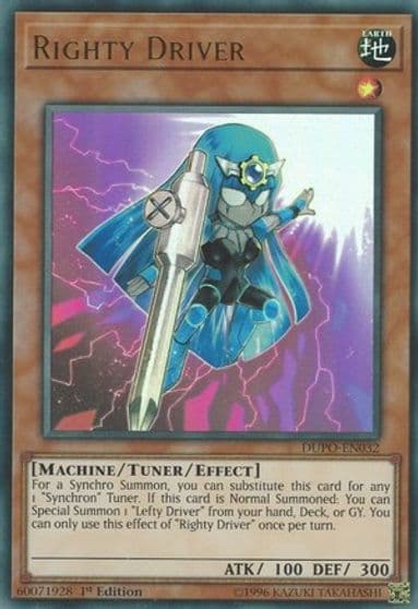 Righty Driver Duel Power Yu-Gi-Oh! card