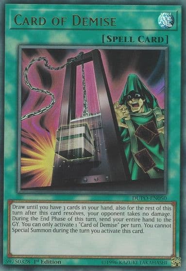 Card of Demise Duel Power Yu-Gi-Oh! card