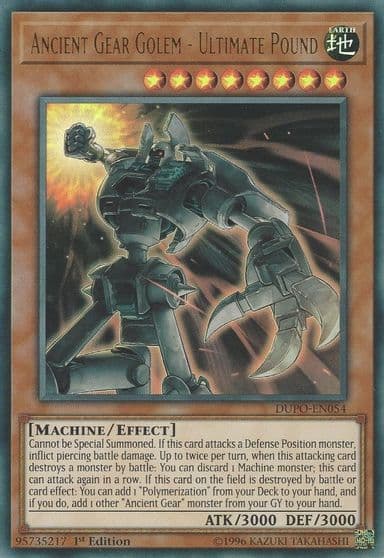 Ancient Gear Golem Ultimate Pound Duel Power Yu-Gi-Oh! card