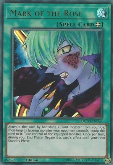 Mark of the Rose Duel Power Yu-Gi-Oh! card