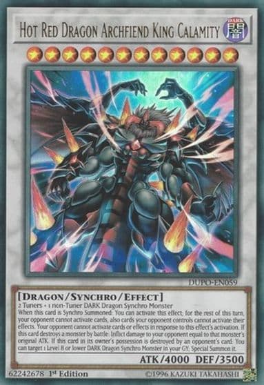 Hot Red Dragon Archfiend King Calamity Duel Power Yu-Gi-Oh! card