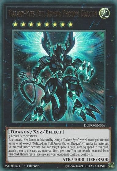 Galaxy Eyes Full Armor Photon Dragon Duel Power Yu-Gi-Oh! card