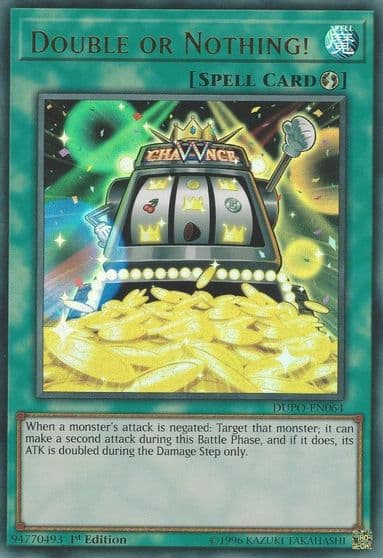 Double or Nothing Duel Power Yu-Gi-Oh! card