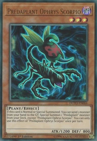 Predaplant Ophrys Scorpio Duel Power Yu-Gi-Oh! card
