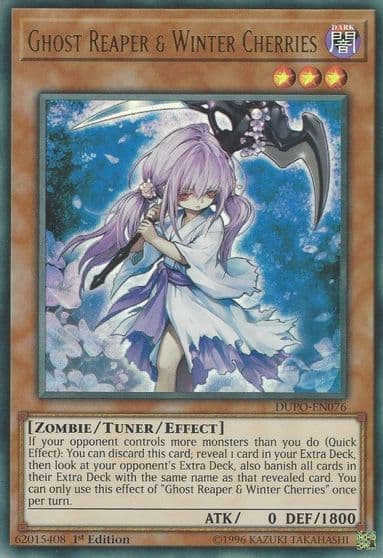 Ghost Reaper and Winter Cherries Duel Power Yu-Gi-Oh! card
