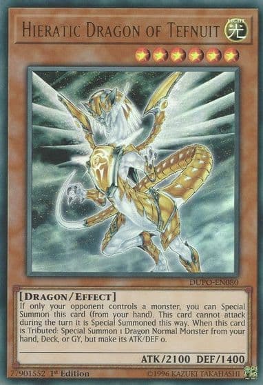 Hieratic Dragon of Tefnuit Duel Power Yu-Gi-Oh! card
