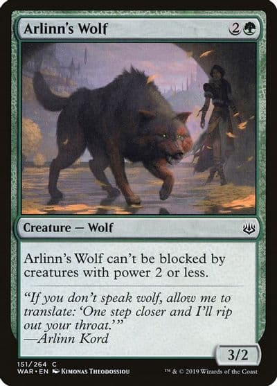 Arlinns Wolf War of the Spark Magic card