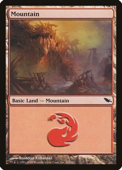 Mountain 295 Shadowmoor Magic card