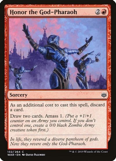 Honor the God Pharaoh War of the Spark Magic card