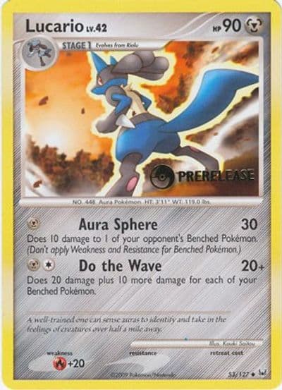 Lucario (Prerelease) Diamond and Pearl Promos Pokemon card