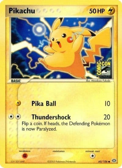 Pikachu (SDCC 2005) Miscellaneous Cards & Products Pokemon card