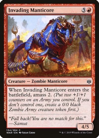 Invading Manticore War of the Spark Magic card