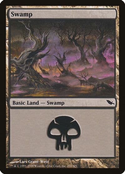 Swamp 290 Shadowmoor Magic card
