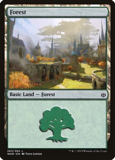 Forest 263 War of the Spark Magic card