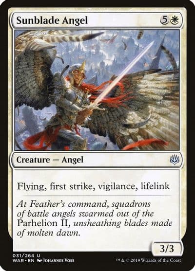 Sunblade Angel War of the Spark Magic card