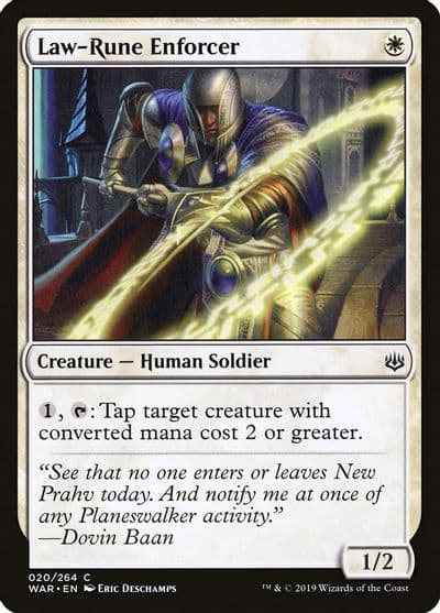 Law Rune Enforcer War of the Spark Magic card