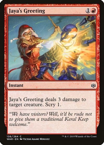 Jayas Greeting War of the Spark Magic card