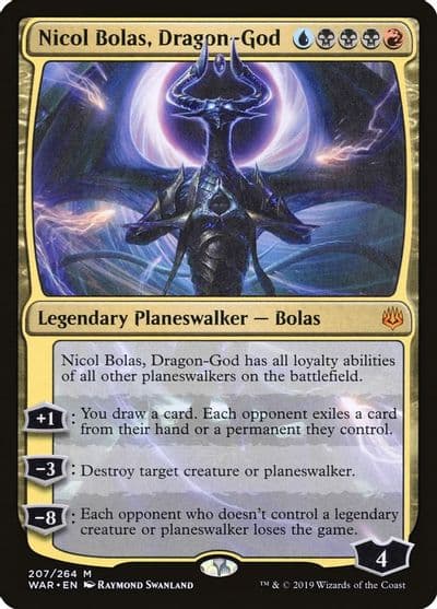 Nicol Bolas Dragon God War of the Spark Magic card