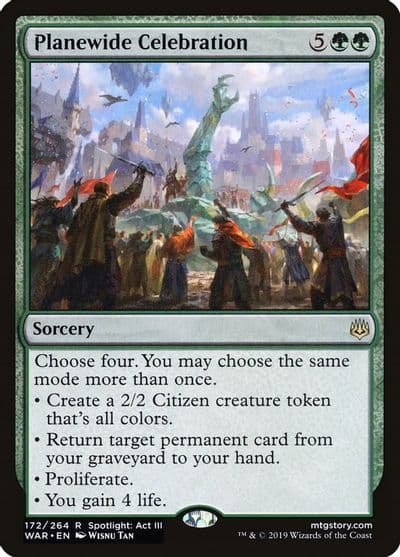 Planewide Celebration War of the Spark Magic card