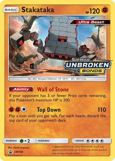 Stakataka - SM180 (Prerelease) SM Promos Pokemon card