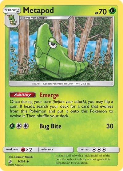 Metapod SM - Unbroken Bonds Pokemon card