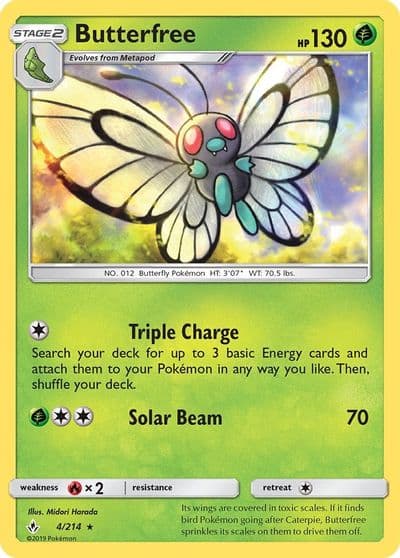 Butterfree SM - Unbroken Bonds Pokemon card
